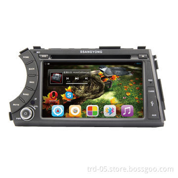 2 Din Android Systems Car DVD Navigation Player, GPS Function, Bluetooth for SsangYong